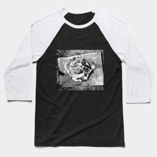 Black and white gourmet Okonomiyaki Baseball T-Shirt